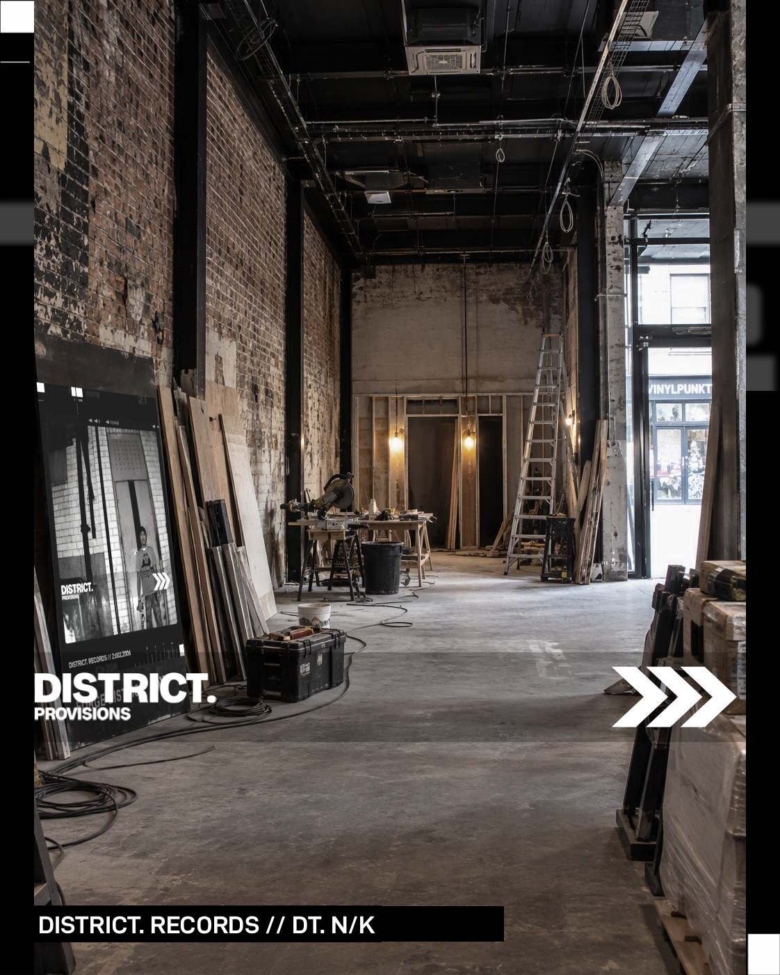 The empty warehouse unit at Forge District on the day DISTRICT. PROVISIONS got the keys, before the space was set up.